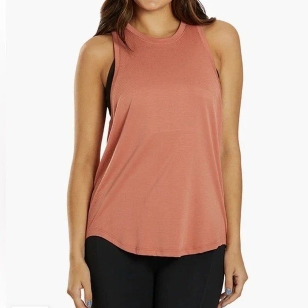 Varley Dacey Longline Tank Top Mauve Rose‎ S/M? Stretch Athleisure Active Lounge